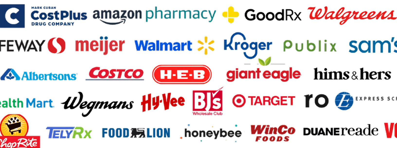 Network of supported pharmacies